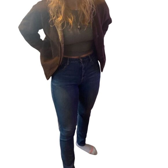 Woolrich FABULOUS Faux Suede Shearling Lined Button Up Jacket - Picture 6 of 12